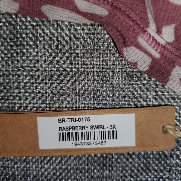 NWT SKIMS 3X Summer Mesh Plunge Bralette RASPBERRY SWIRL - Picture 3 of 3